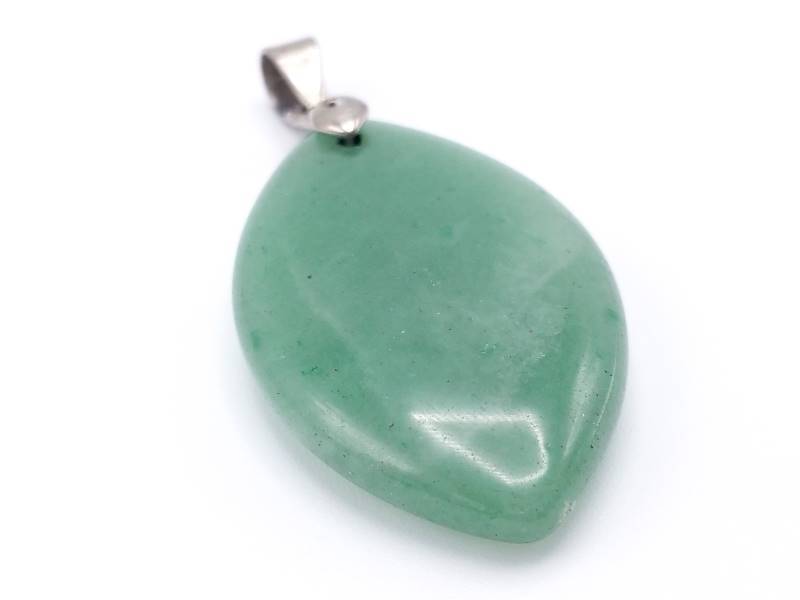 Green Agate Estate Pendant in 18k Gold Plate