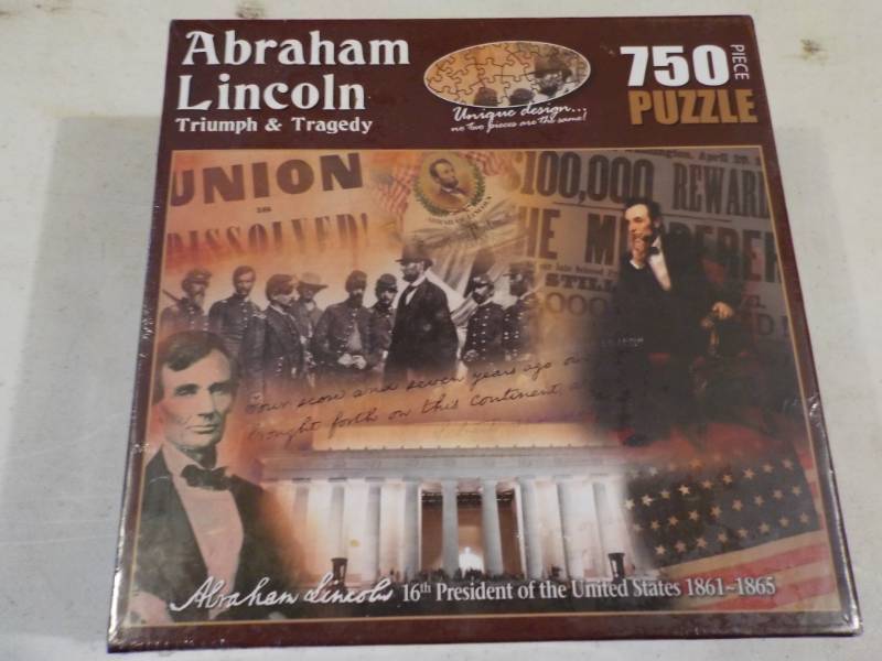 lot 23 image: Abraham Lincoln 750 piece Puzzle ...