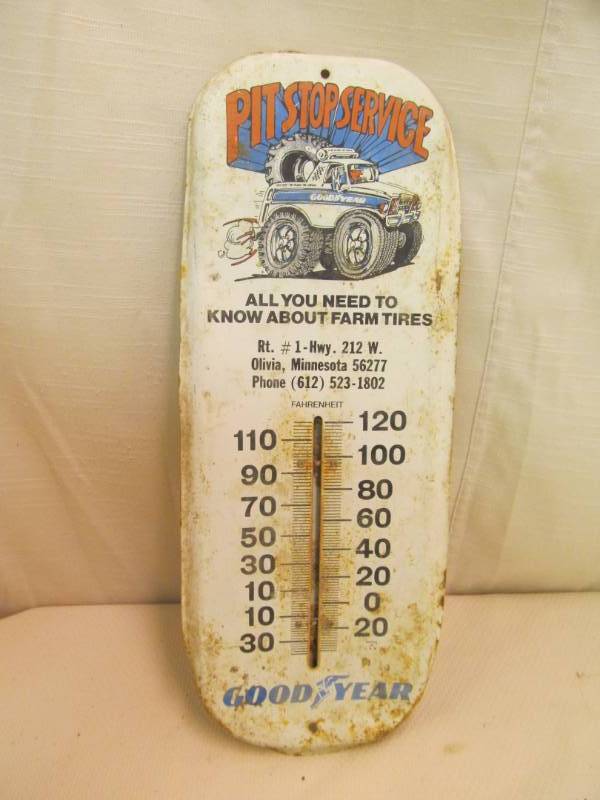 lot 101 image: vintage Good Year Thermometer Body