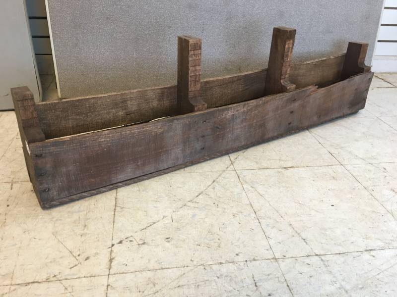 lot 7 image: Wood Organizer  Planter