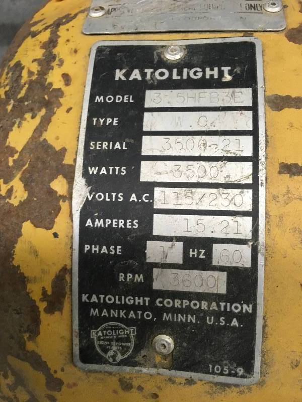 Mankato Katolight Generator October Tool & Equipment Consignment 2