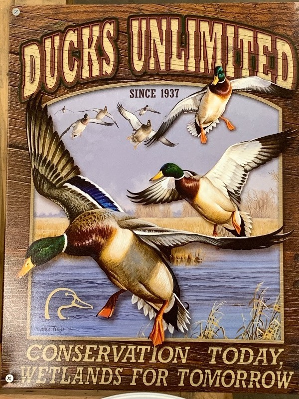 Ducks Unlimited 12 x 16.5 Tin Sign