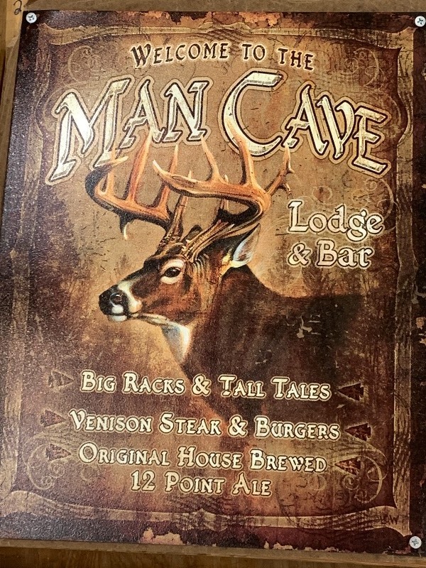 Man Cave 12 x 16.5 Tin Sign