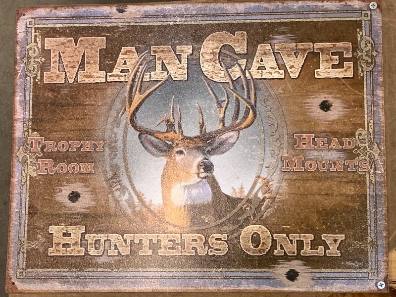 Man Cave 12 x 16.5 Tin Sign