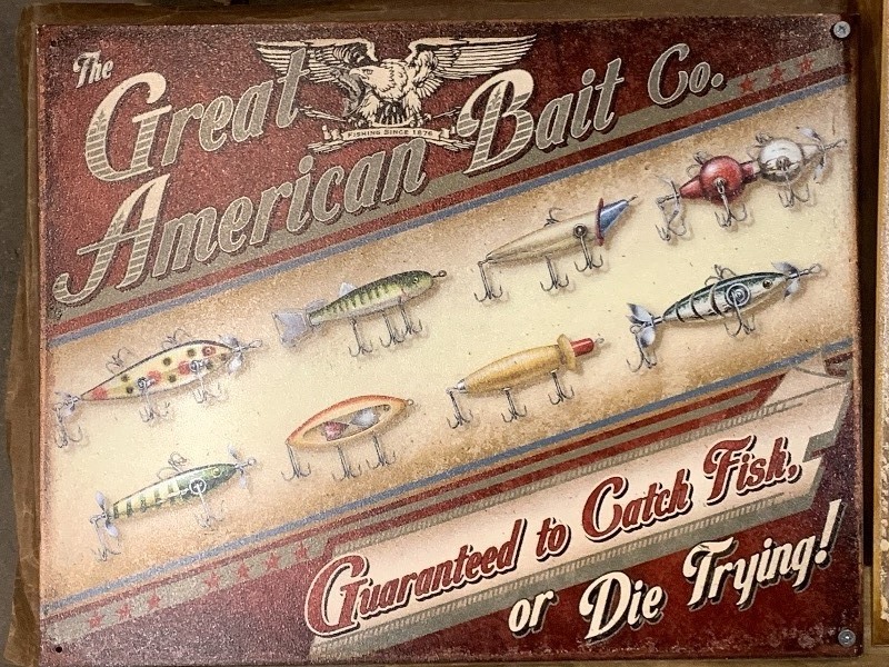 Great American Tackle Co. 12 x 16.5 Tin Sign