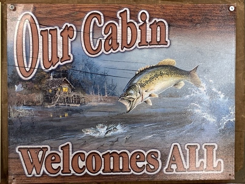 Our Cabin 12 x 16.5 Tin Sign