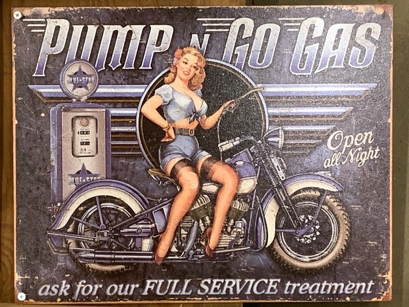 Pump-N-Go Gas 12 x 16.5 Tin Sign