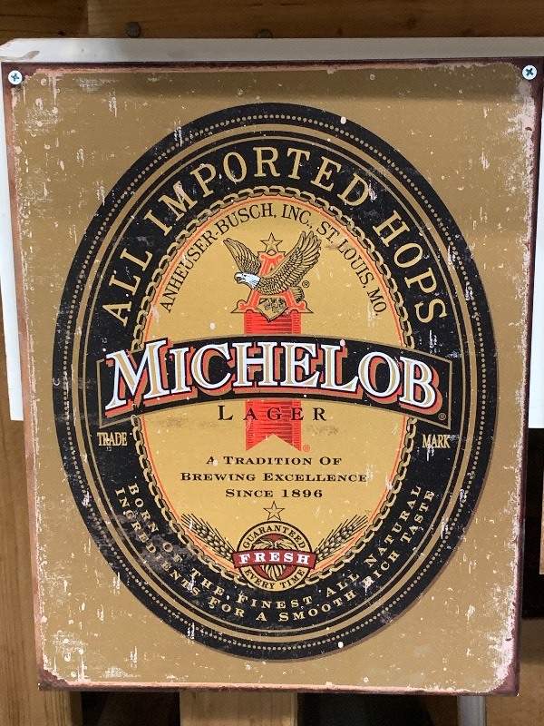 Michelob Beer 12 x 16.5 Tin Sign