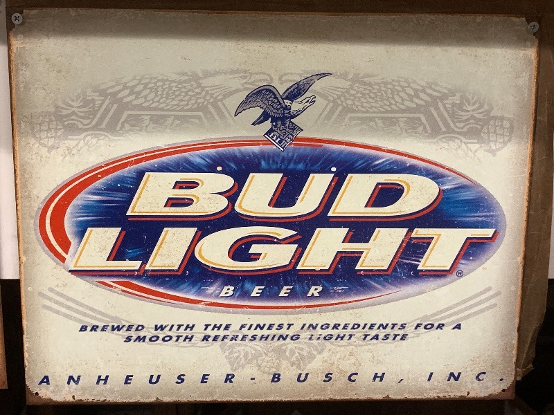 Bud Light Beer 12 x 16.5 Tin Sign