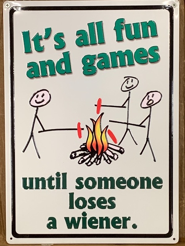 Its All Fun And Games 12 x 16.5 Tin Sign