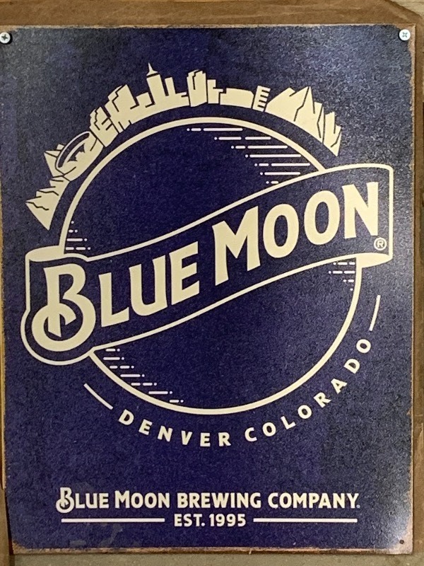 Blue Moon Beer 12 x 16.5 Tin Sign