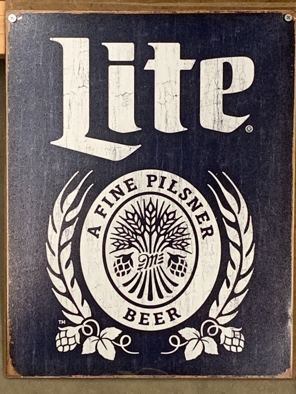 Miller Lite Beer 12 x 16.5 Tin Sign