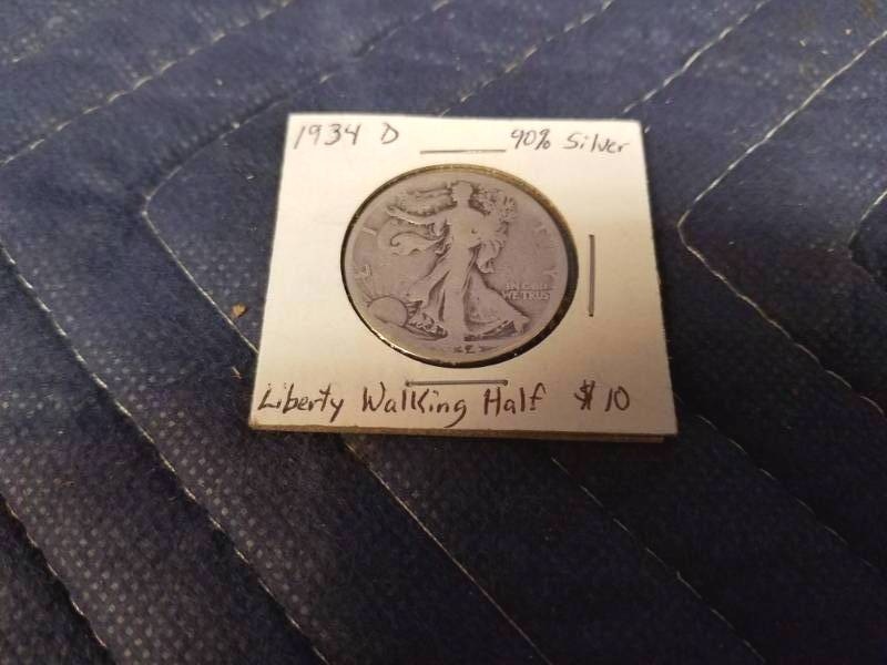 lot 6 image: 1934 D Liberty Walking Half Dollar 