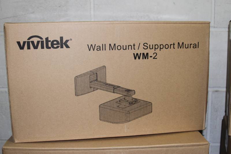 lot 66 image: Lot of 4 Vivitek WM-2 Short-Throw Projector Wall Mounts - NEW IN BOX