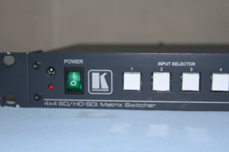 lot 44 image: Kramer Pro Audio 4-Input x 4-Output Video Matrix SwitcherRouter