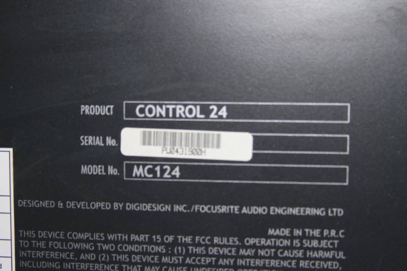 DigiDesign / FocusRite Control 24 MC124 ProTools Mixing Recording & Editing  Console / Audio Board | #380 Professional & Commercial Audio, Video  Production & Lighting - Mixers, Monitors/Speakers & More! | K-BID