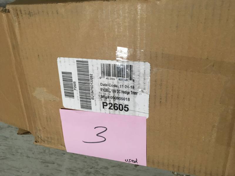 lot 3 image: ONE 18 in. 18-Volt Lithium-Ion Cordless Battery Hedge Trimmer (Tool Only)  USED