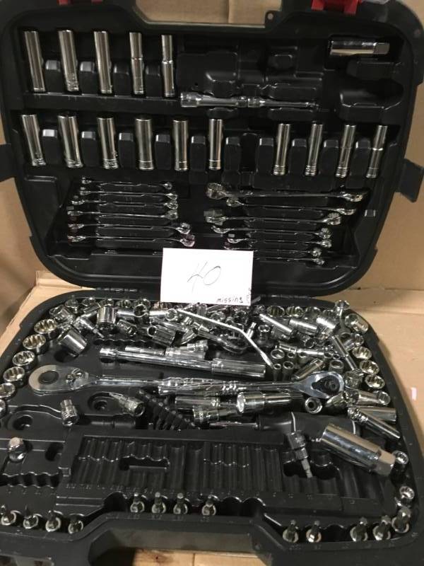 lot 40 image: Husky Mechanics Tool Set (230-Piece)  MISSING PCS