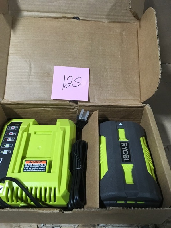 lot 125 image: Ryobi 40-Volt Lithium-ion Battery op4026 not used