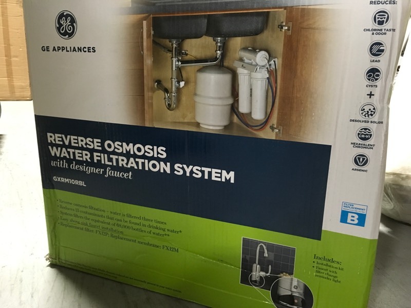 lot 144 image: GE Under Sink Reverse Osmosis Water Filtration System new