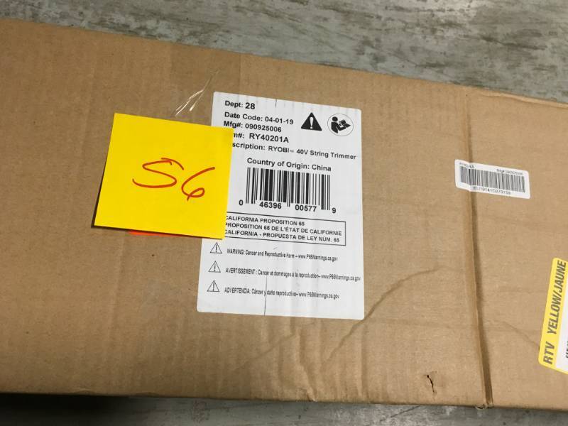 lot 56 image: 40-Volt Lithium-Ion Cordless Battery String TrimmerEdger (Tool Only)- not used