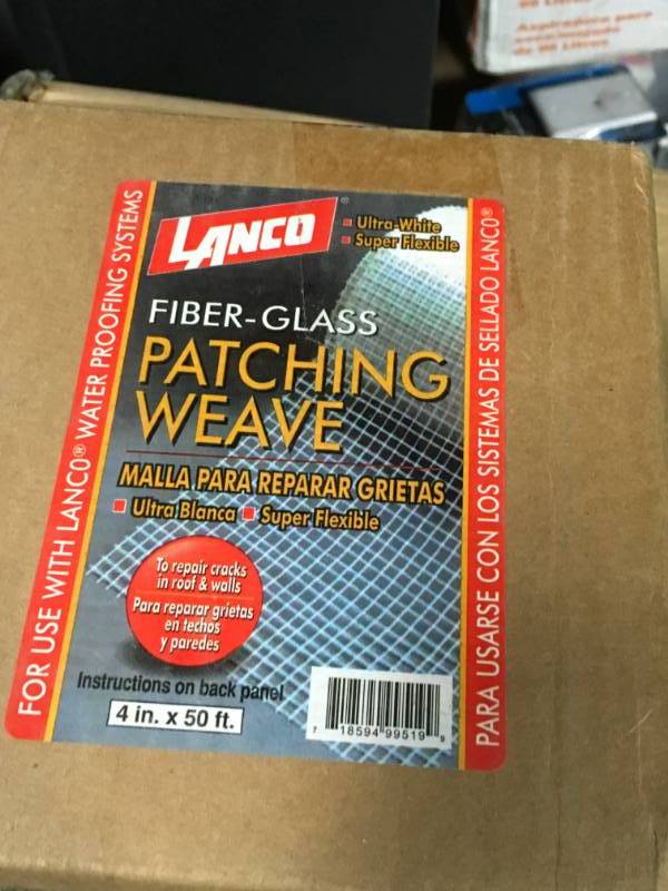 lot 73 image: Lanco 4 in. x 50 ft. Fiberglass Patching Weave Roll Flashing- not used