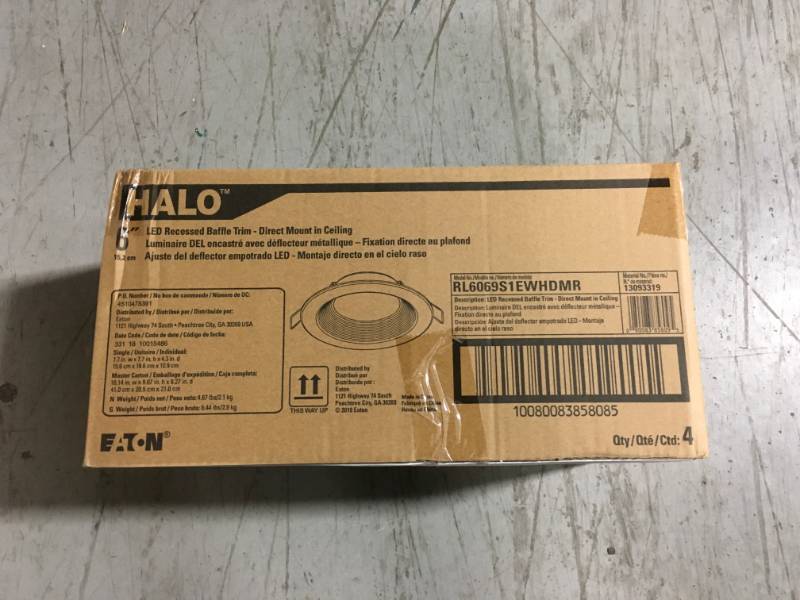 lot 132 image: RL 6 in. 2700K-5000K Selectable CCT White Remodel Recessed Integrated LED Direct Mount Kit