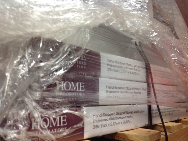 lot 157 image: Pallet with assorted Flooring please review picture