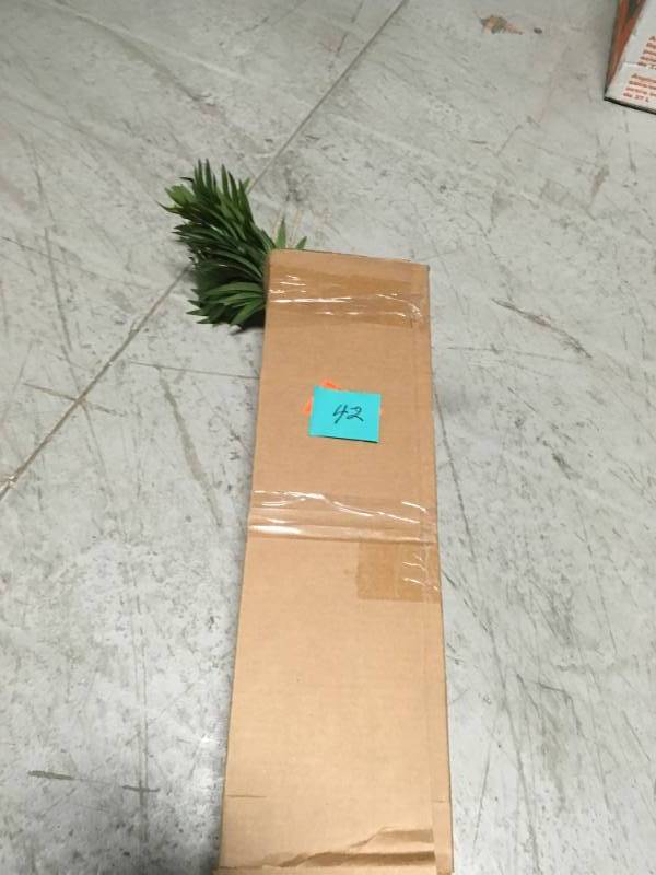 lot 42 image: Hover Image to Zoom 32 in. H Green Areca Palm with Bamboo Vase Silk Plant by Nearly Natural- not used