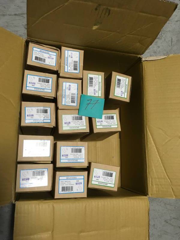 lot 77 image: (Lot of 14) Copper Creek Ball Satin Stainless Privacy BedBath Door Knob- not used