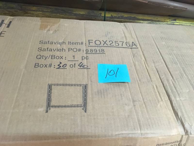 lot 101 image: Safavieh Jovanna Console Table FOX2576A- not used