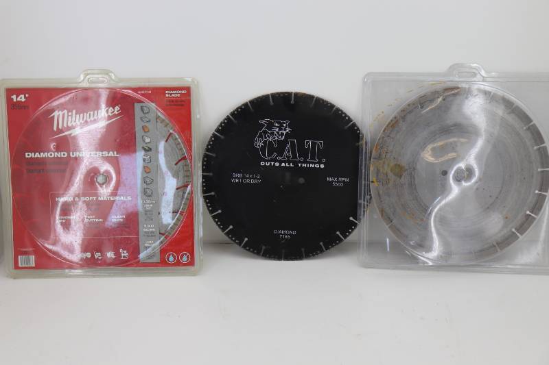 lot 28 image: (3) 14 Diamond Chopsaw Blades