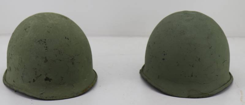 lot 45 image: (2) Metal Helmets