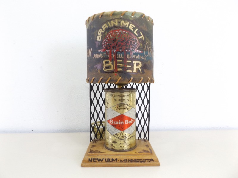 lot 57 image: Vintage WORKING Custom Grain Belt (Brain Melt) Desk Light