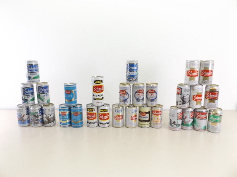 lot 125 image: Vintage Schmidts Beer Can Collection