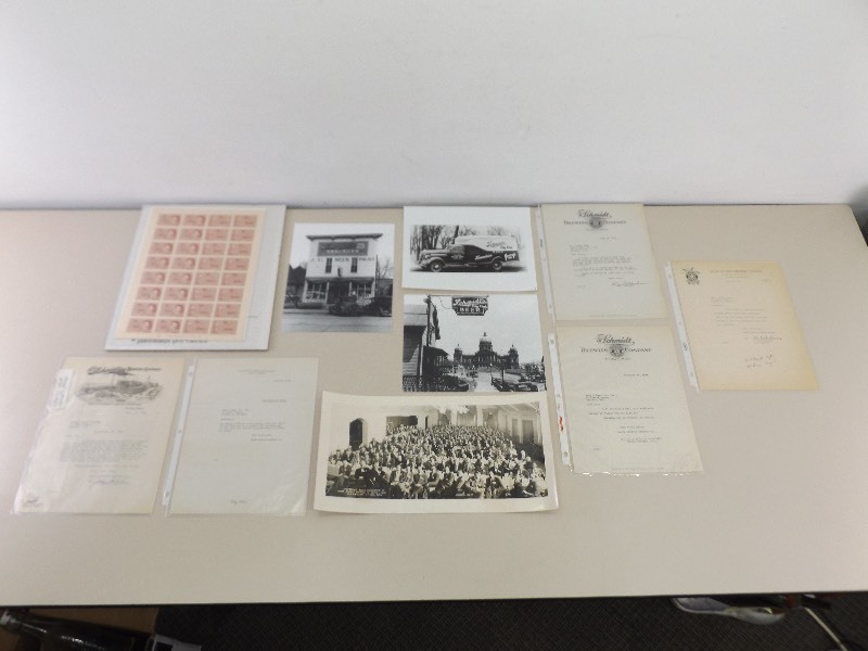 lot 129 image: Lot of Antique and Vintage Schmidt Beer Ephemera, Letterheads, Photos, etc.