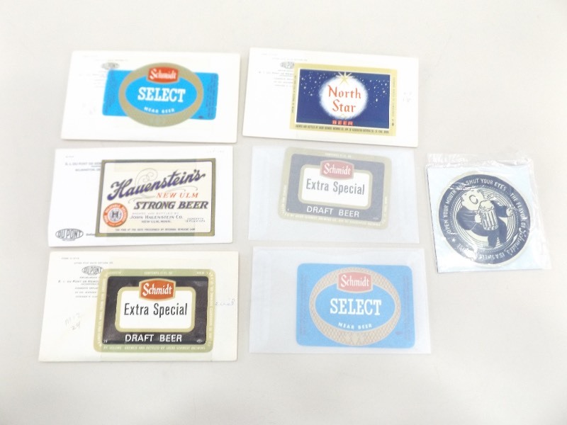 lot 134 image: Collection of Printer Proof Beer Bottle Labels