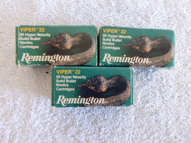 lot 61 image: 3 Boxes of Reminington Viper 22 Cartridges