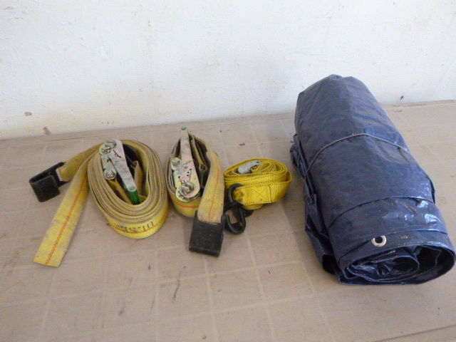 lot 91 image: 2 Ratchet Straps and Tarp