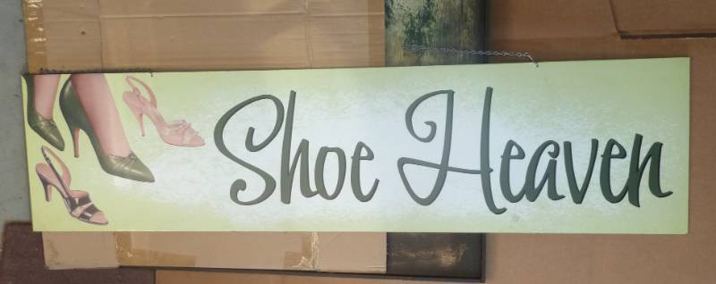 lot 24 image: 4 Foot wide Shoe Heaven Sign from a...