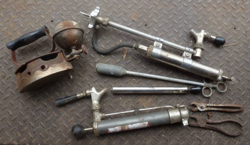 lot 36 image: two vintage beer taps, one grain be...