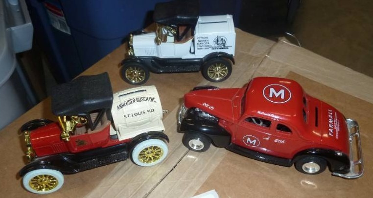 lot 92 image: 3 diecast cars, all are banks, Anhe...
