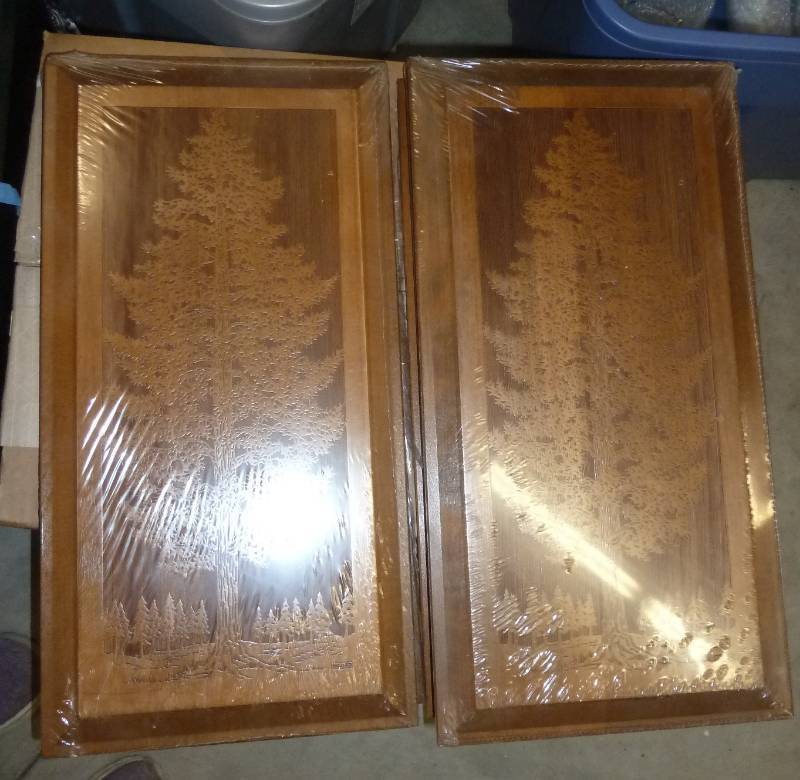 lot 97 image: Five laser cut cabinet doors 20x10-...