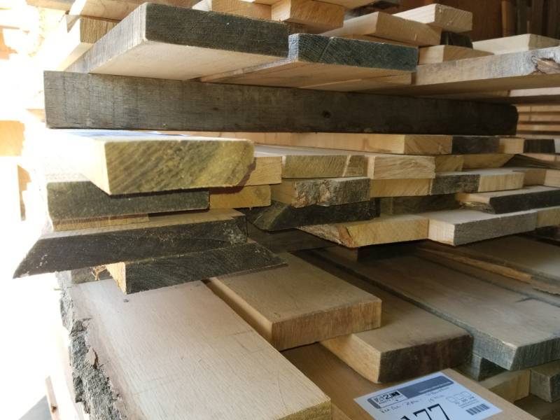 lot 176 image: Lot of (31) Red Oak Boards
