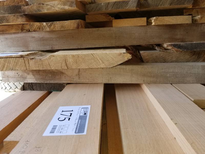 lot 174 image: Lot of (3) Red Oak Live Edge Slab