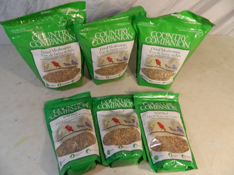 lot 66 image: 6 New Bags of Mealworms Bird Food