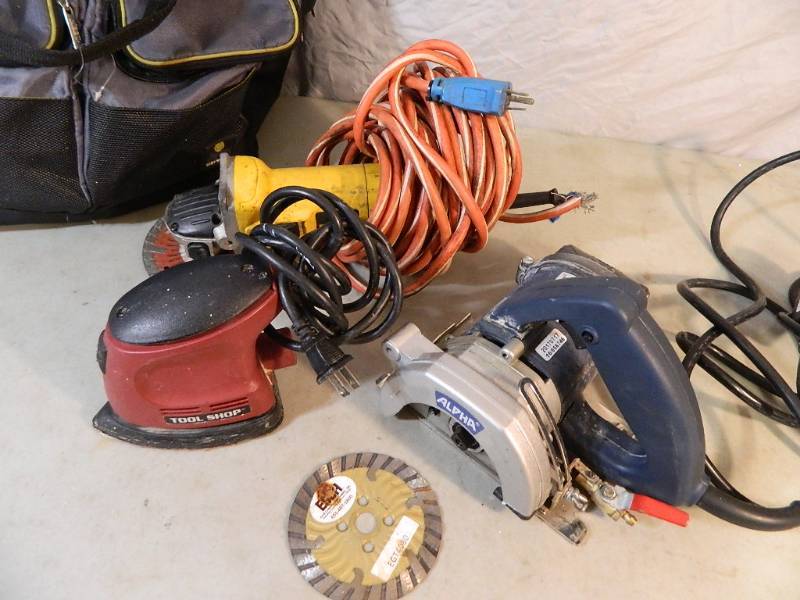 lot 106 image: Tile Saw, Sander, and More
