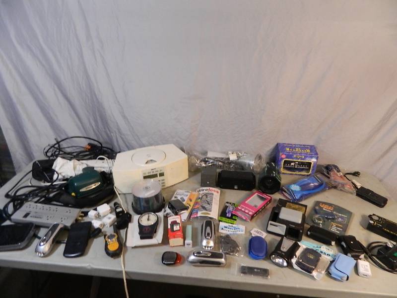 lot 159 image: Blank DVDs, Assorted Electronics, and More