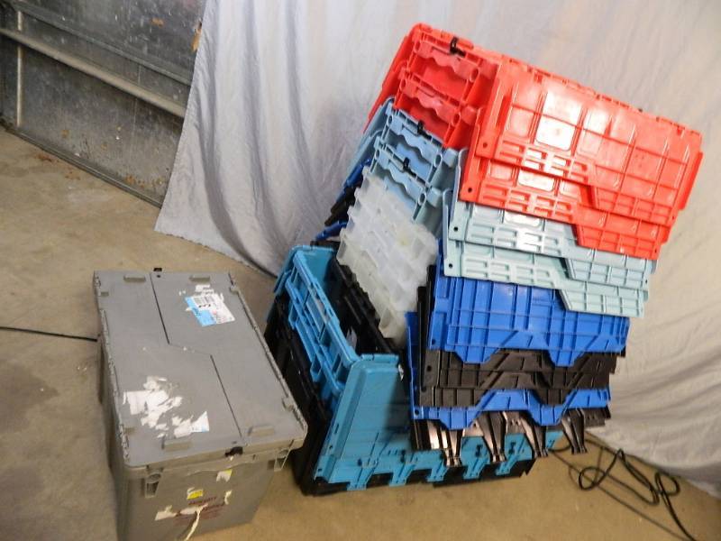 lot 163 image: Stack of Commercial Totes