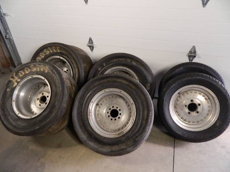 lot 4 image: 6 Vintage Aluminum Drag Racing Wheels